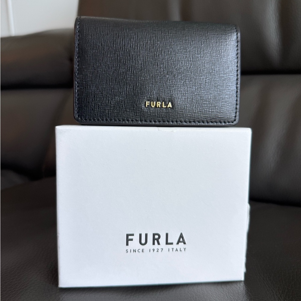 Furla Babylon black card holder waller